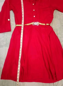 Red Button-Up Dress