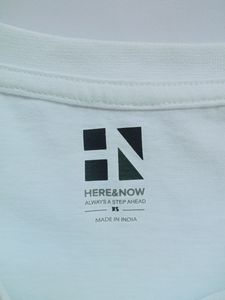 HERE &amp; NOW White Oversized Crop T Shirt