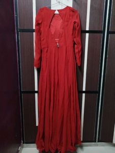 Elegant Maroon Embellished Anarkali