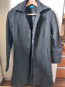 Grey Stripe Overcoat