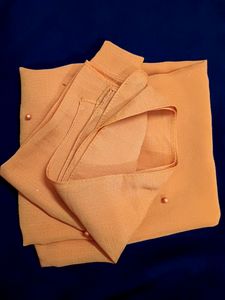 Beaded Mustard Yellow Brand New Georgette Hijab