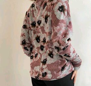 Floral Print Sweater