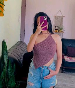 Classy Brown Crochet Top