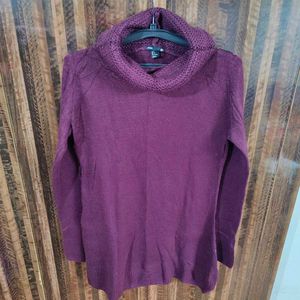 H&amp;M Solid Turtleneck Pullover - Chest 34