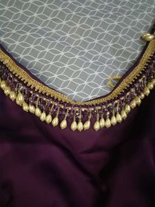 Royal Saree With Purple Blouse.....Ready To Wea