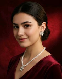 Pearl Necklace &amp; Earring Set