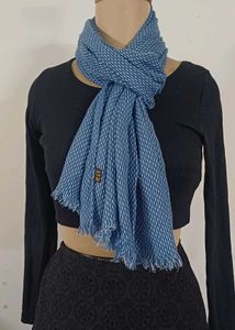 AND by Anita Dongre Blue Thread Embroidery Stole