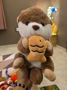 Adorable Kapibara Plushie with Fish