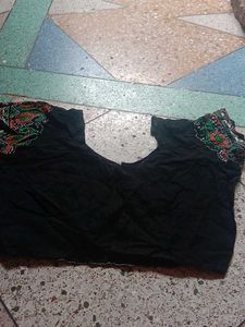 Embroidered Black Blouse