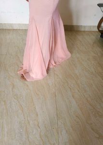 Peach Fish Cut Gown
