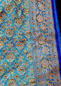 Blue Embellished Saree