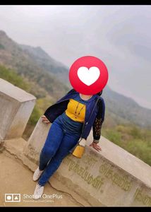 Nice Mustard And Blue Top