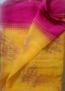 Gorgeous Pink &amp; Yellow Saree