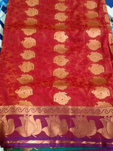 Pattu With Copper Zari Sarie