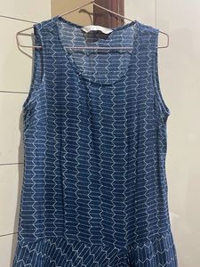 Ritu Kumar Cotton Blue Printed Dress