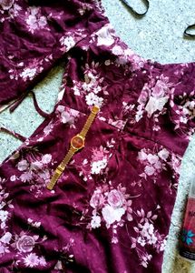 AESTHETIC FLORAL RUFFLE MINI FOR WOMEN