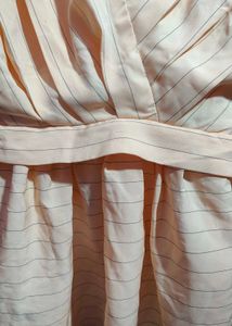 Peach Striped Sleeveless Top
