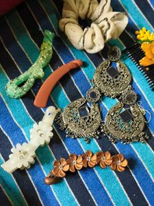 Hair Accessories and Earrings mangtika Bundle