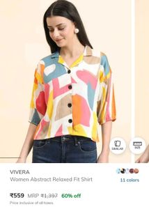 Abstract Relaxed Fit Shirt