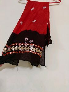 Red And Brown Dupatta