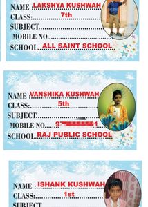 School Name Slip For Your Child Fully Customise