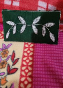 Green Party Wear Clutch Bag
