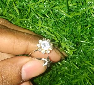 Cute Silver Tone Ring Set