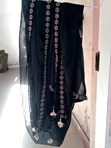 Mehndi Colour Suit Plazo With Dupatta Set