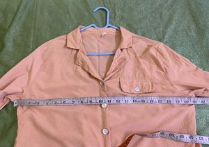Peach Button-Down Top Size M,L