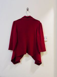 Red Draped Cardigan Small Size