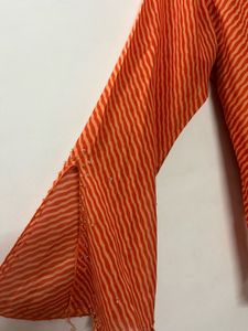 Striped Orange Tunic Top