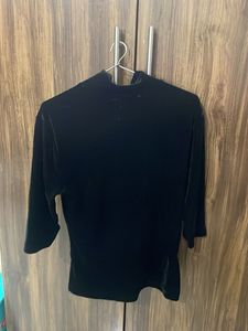 Elegant Black Velvet Top