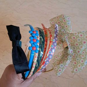 8 Mixed Premium Hairbands Set For Kids 4 To 6 Yrs