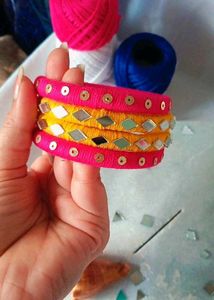 Handcrafted Thread Bangles 💕💛