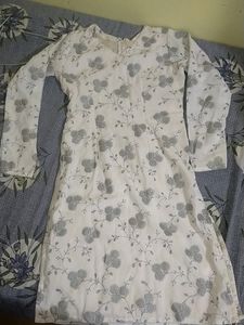Off White Georgette Kurta