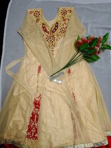 Ethenic Cream With Stone Gown