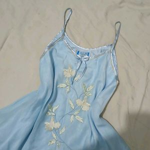 Babydoll Babyblue Coquettecore Satin Top Women