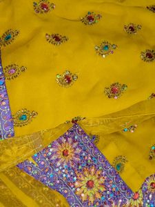 Embroided Chiffon Saree