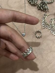 Jewelry Set: Necklace, Rings &amp; Earrings