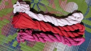 Pale Pink Ruched Scarf