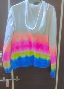 Neon Dyed Hoodie Pattern Top