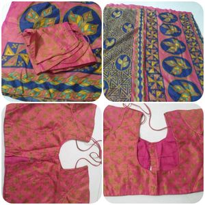 Sadi With Blouse,saree Combo