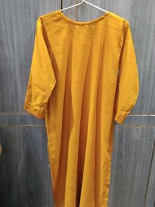 Mustard Kurta With Pant Set