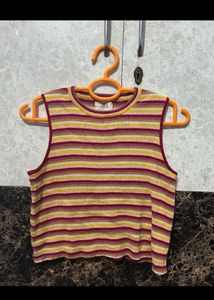 Zara Striped Sleeveless Top