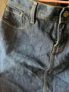 Mini denim skirt