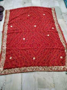 Red Bandhani Saree 🎆🎇🎊