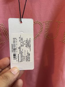 Cover Story Pink Embellished T-Shirt