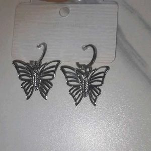 Silver Butterfly Earrings
