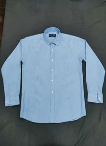 Blue Striped Formal Shirt, Johns Miller