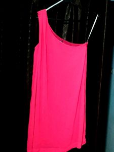 Hot Pink One Shoulder Tank
